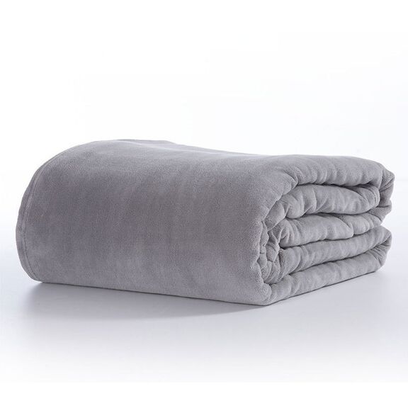 Κουβέρτα fleece Υπέρδιπλη 220x240 nef-nef cosy light grey 100% polyester