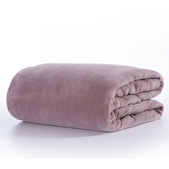 Κουβέρτα fleece Υπέρδιπλη 220x240 nef-nef cosy mauve 100% polyester