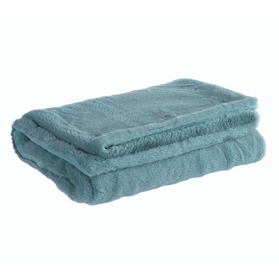 Βρεφική Κουβέρτα Αγκαλιάς 80x110 nef-nef hug dusty aqua rabbit fur 100% polyester