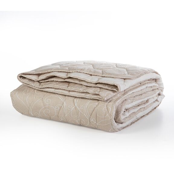Κουβερλί Υπέρδιπλο 240x230 nef-nef premium collection vital beige 100% Πενιέ Βαμβακερό Σατέν 210tc