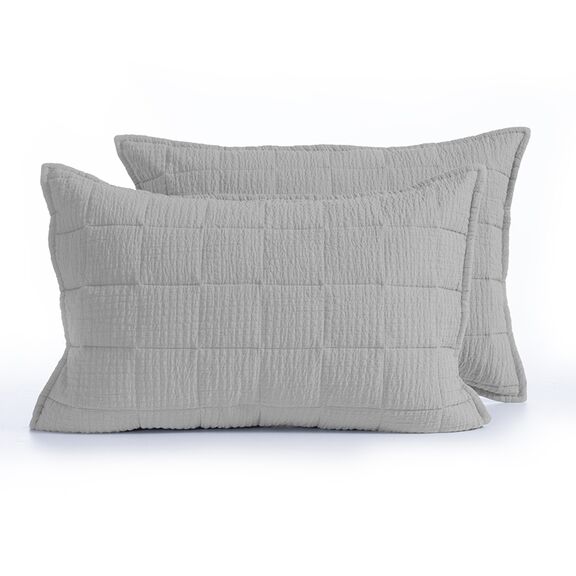 Σετ Μαξιλαροθήκες 2τμχ 52x72 nef-nef elements olympia grey 100% Βαμβάκι