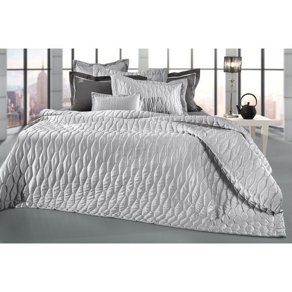 Κουβερλί king size Σετ 3τμχ. 250x240cm microsatin guy laroche art - silver 1114086123042