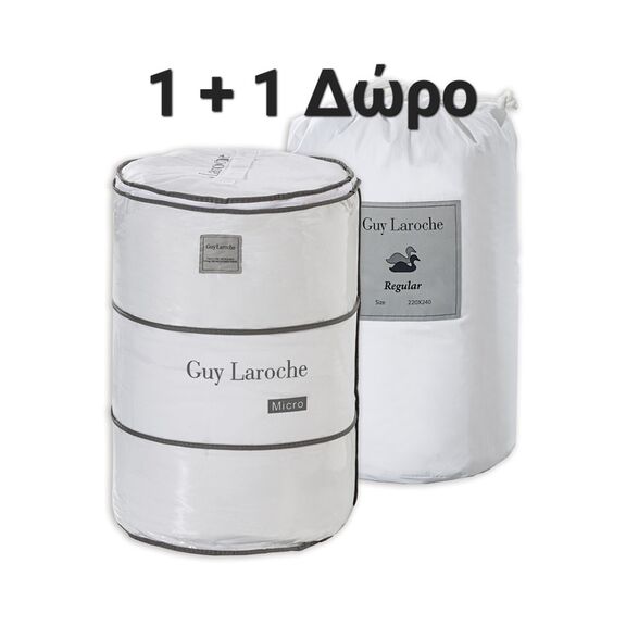 Πάπλωμα Μονό 160x220cm Πούπουλο - Φτεράκι Χήνας guy laroche new regular 1111086213029 (+ Δώρο 1 Πάπλ