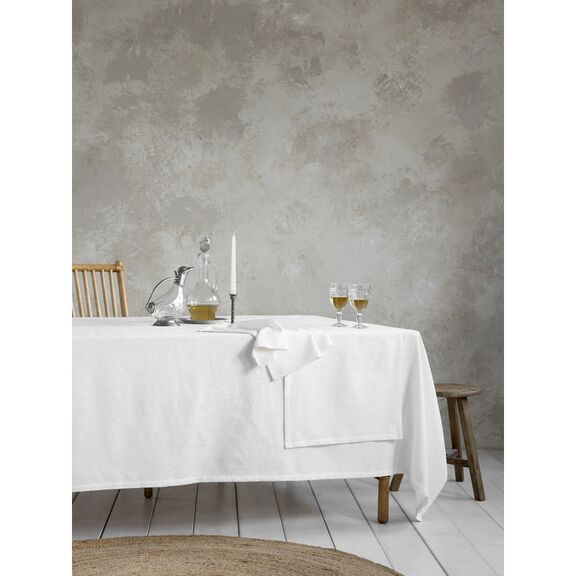 Τραπεζομάντηλο 165x265cm polyester - viscose nima home piel off white 31808