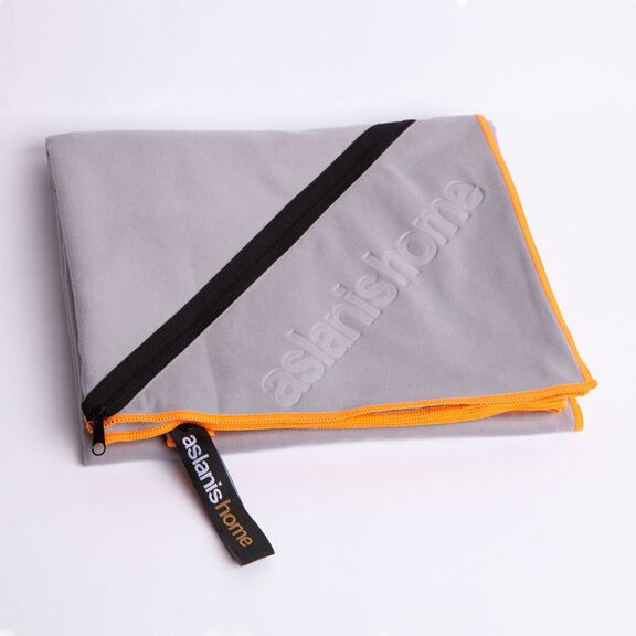 Πετσέτα Θαλάσσης 90x160cm microfiber aslanis home quick dry Γκρι 702184