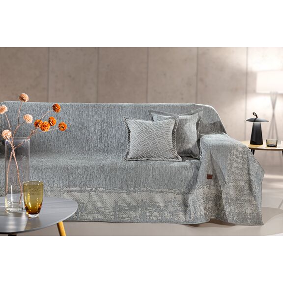Ριχτάρι Καναπέ Perth Anthracite (Τετραθέσιος) 180x350 guy Laroche  37% Cotton-21%polyester-42% Acrylic