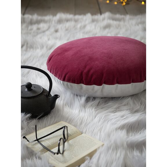 Διακοσμητικό Μαξιλάρι Φ.45 - Velvety Red/light Gray