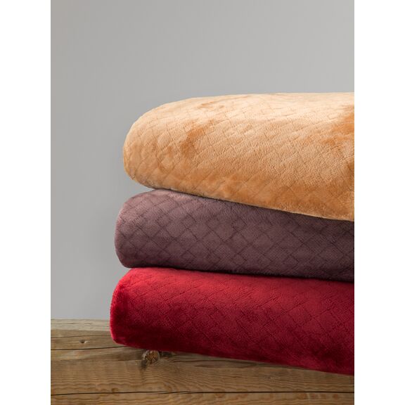 Ριχτάρι Jacquard 130x180 - Cosy Bordeaux
