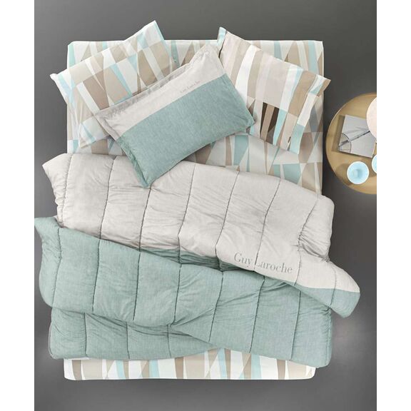 Παπλωματοθήκη Motto Aqua 225x245 guy Laroche Grey top Μicrosuede - Bottom Cotton
