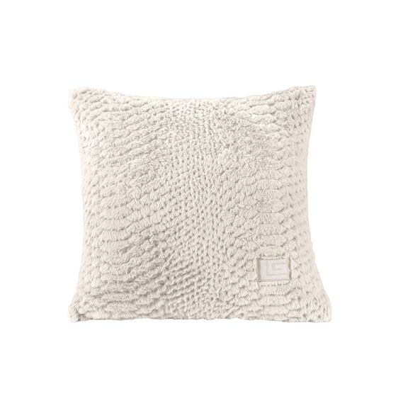 Γούνινο Διακοσμητικό Μαξιλαράκι Crusty Ivory 45x45 guy Laroche  100% Polyester art fur Ultrasoft