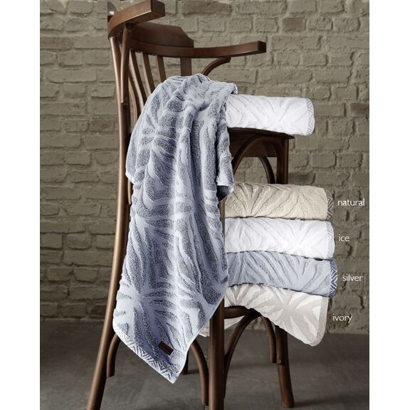 Πετσέτα Leno Natural 70x140 guy Laroche ice 100% Βαμβάκι . Βάρος 650 Gr/m²