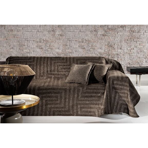 Ριχτάρι Aberon Wenge 1θέσιος 180x150 guy Laroche Brown 65% Chenille / 25% Cotton -15% Polyester