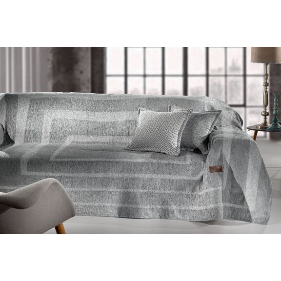Ριχτάρι Victor Silver 1θέσιος 180x150 guy Laroche Grey 65% Chenille / 25% Cotton -15% Polyester