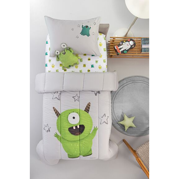 Κουβερλί Monsters Lime Suede 160x220 Saint Clair  100% Pol.- Microfiber
