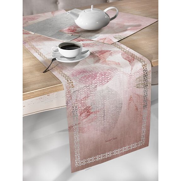 Τραβέρσα 2041 old Pink Laser cut 40x160 Saint Clair  100% Πολυεστερα