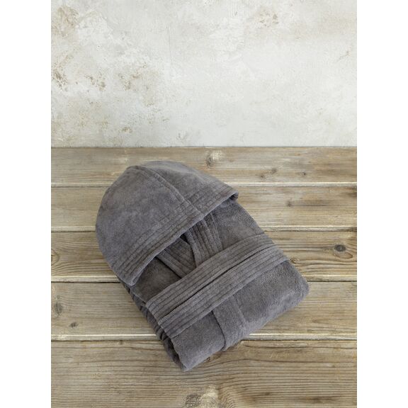 Μπουρνούζι με Κουκούλα zen - Medium - Midnight Gray