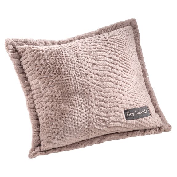 Ριχτάρι Crusty old Pink 130x170 + Διακοσμητικό Μαξιλάρι guy Laroche  100% Polyester art fur Ultrasoft