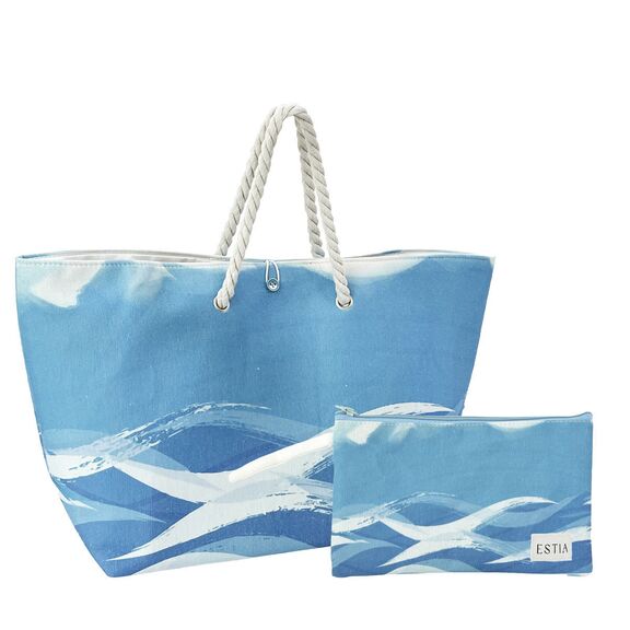 Estia Τσαντα Θαλασσης Tranquil Tides 63x20x36cm με Τσαντακι