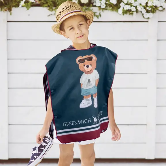 Greenwich Polo Club Junior Ποντσο Θαλασσης 50χ115 4042 Blue