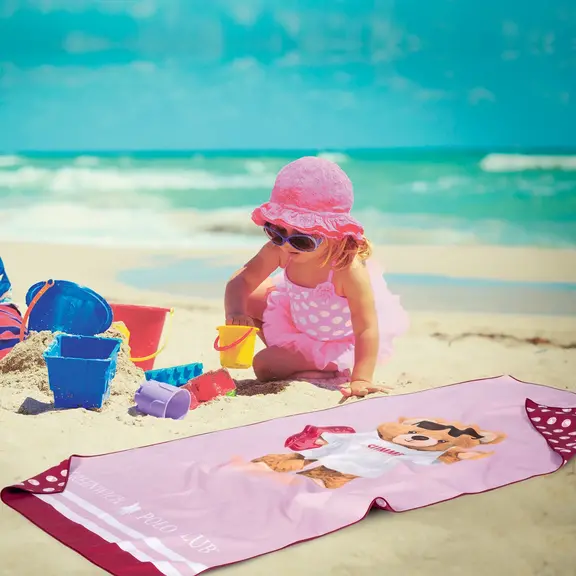 Greenwich Polo Club Junior Πετσετα Θαλασσης 70χ140 4039 Fuschia, Pink