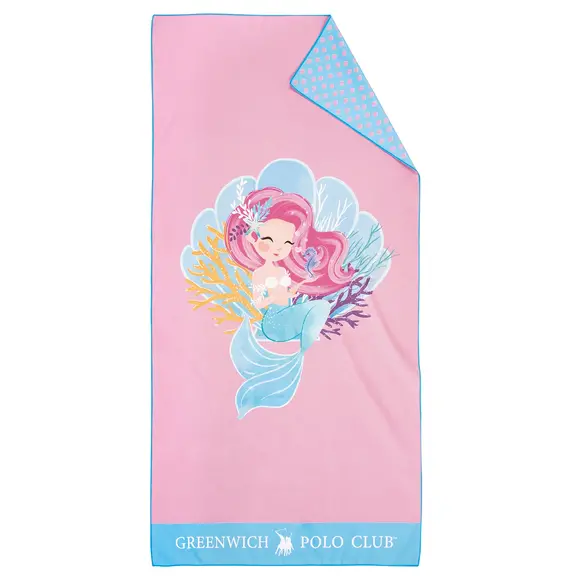 Greenwich Polo Club Junior Πετσετα Θαλασσης 70χ140 4041 Light Blue, Pink