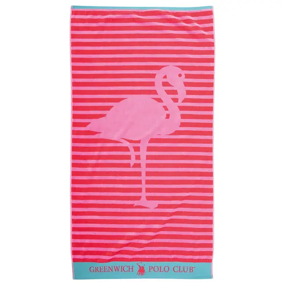 Greenwich Polo Club Junior Πετσετα Θαλασσης 70χ140 4073 Pink, red