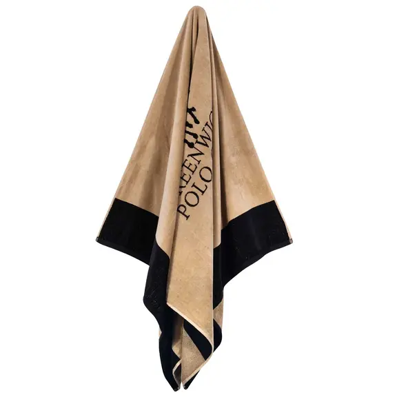 Greenwich Polo Club Πετσετα Θαλασσης 90χ170 4046 Black, Taupe
