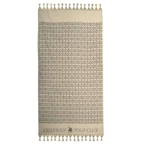 Greenwich Polo Club Πετσετα-Παρεο 90χ170 4057 Beige, Black
