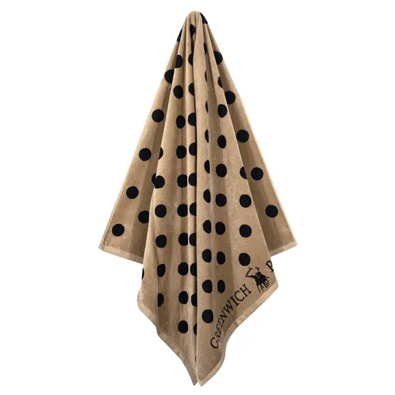 Greenwich Polo Club Πετσετα Θαλασσης 90χ170 4071 Black, Taupe