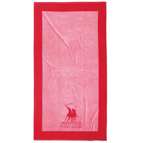 Greenwich Polo Club Πετσετα Θαλασσης 90χ180 4000 Pink, red