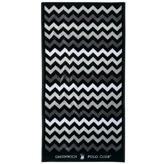 Greenwich Polo Club Πετσετα Θαλασσης 90χ180 4007 Black, Grey