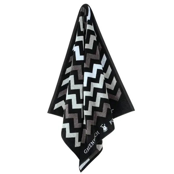 Greenwich Polo Club Πετσετα Θαλασσης 90χ180 4007 Black, Grey