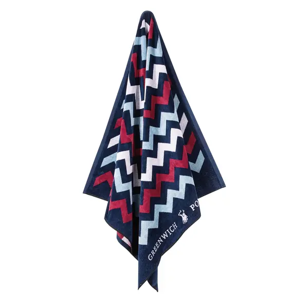 Greenwich Polo Club Πετσετα Θαλασσης 90χ180 4008 Blue, Red, White