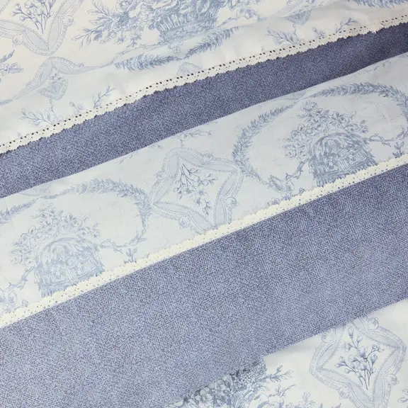 Das Home Κουβερλι King Prestige 1696 Blue, Ecru