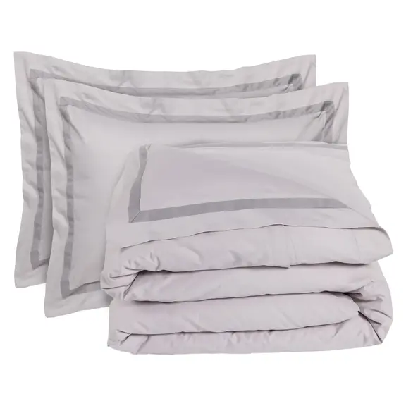 Das Home Παπλωματοθηκη σετ Υπερδιπλη Executive 1698 Grey