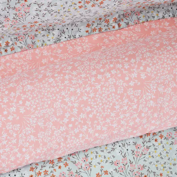 Das Home σετ Σεντονια Υπερδιπλα με Λαστιχο Casual 5428 Mint, Rose
