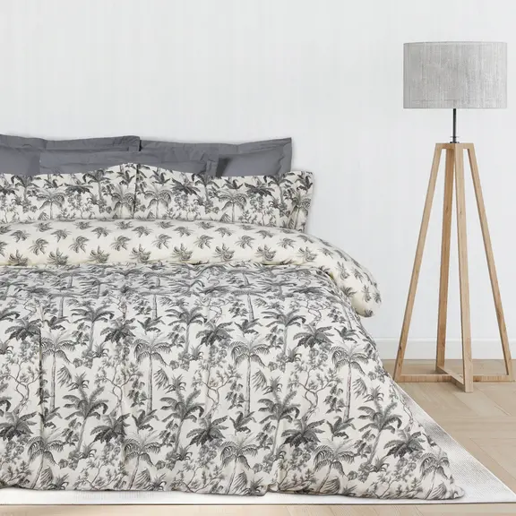 Das Home σετ Σεντονια Υπερδιπλα με Λαστιχο Casual 5429 Ecru, Grey