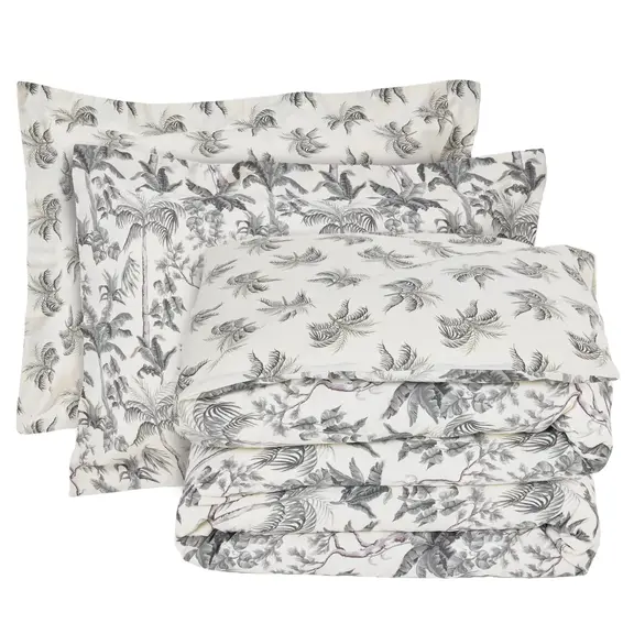 Das Home σετ Σεντονια Υπερδιπλα με Λαστιχο Casual 5429 Ecru, Grey