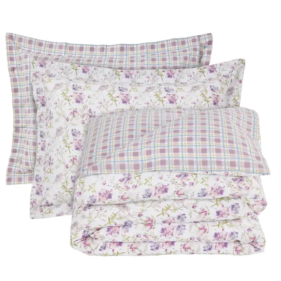 Das Home σετ Σεντονια King Happy 9675 Ivory, Lilac