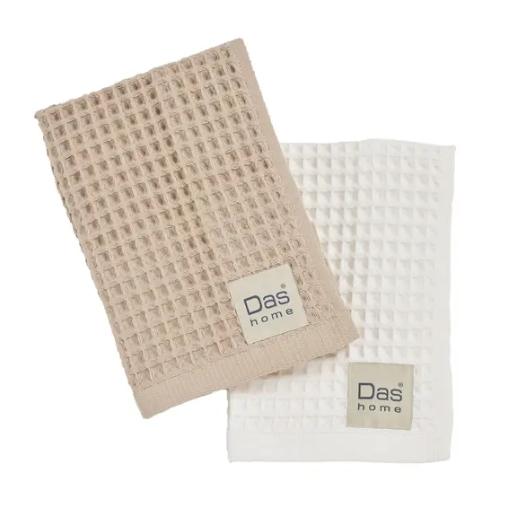 Das Home σετ Ποτηροπανα 2τμχ 40χ60 0800 Beige, Ivory