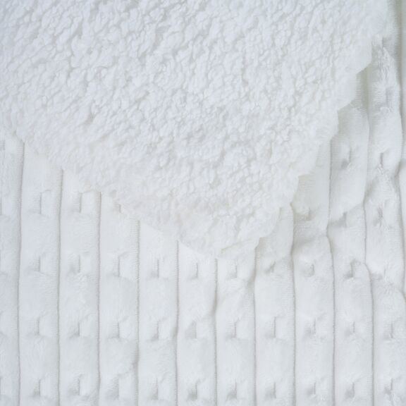 DAS HOME ΚΟΥΒΕΡΤΟΠΑΠΛΩΜΑ SHERPA ΥΠΕΡΔΙΠΛΟ 1176 WHITE