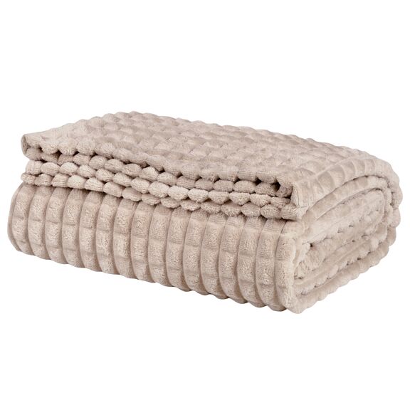 DAS HOME ΚΟΥΒΕΡΤΑ FLEECE 160Χ220 1357 TAUPE