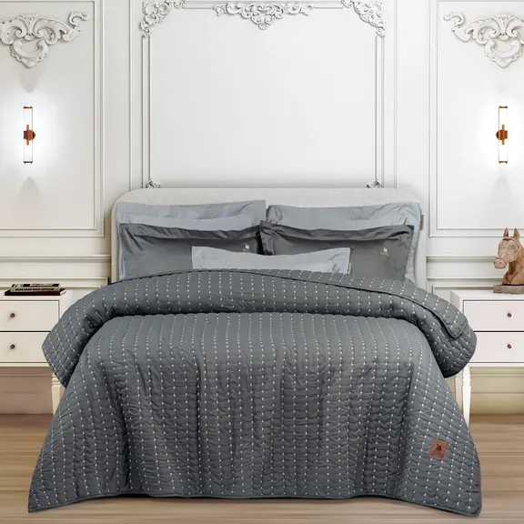 Κουβερλί king size 230x250 greenwich polo club essential 3465 Γκρι Σκούρο 100% microfiber