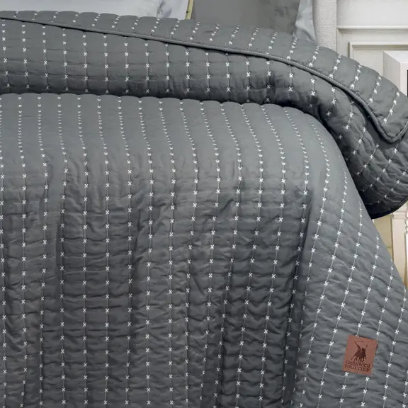 Κουβερλί king size 230x250 greenwich polo club essential 3465 Γκρι Σκούρο 100% microfiber