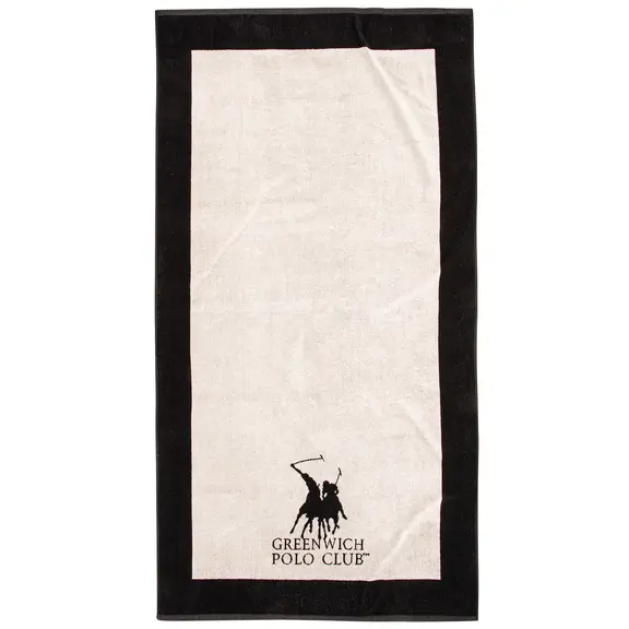 GREENWICH POLO CLUB ΠΕΤΣΕΤΑ ΘΑΛΑΣΣΗΣ 90Χ180 3858 BLACK, ECRU