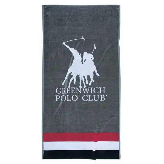GREENWICH POLO CLUB ΠΕΤΣΕΤΑ ΘΑΛΑΣΣΗΣ 90Χ180 3867 GREY, RED, WHITE