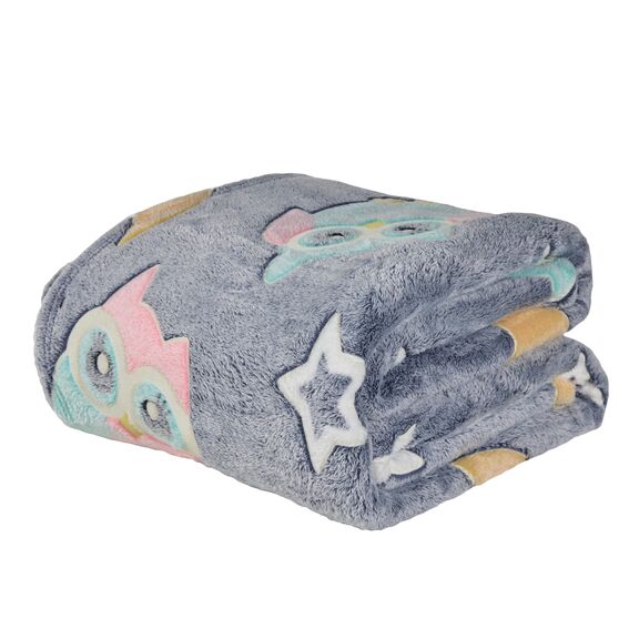 DAS KIDS ΚΟΥΒΕΡΤΑ FLEECE 160Χ220 4864 ΓΚΡΙ, ΚΙΤΡΙΝΟ, ΡΟΖ