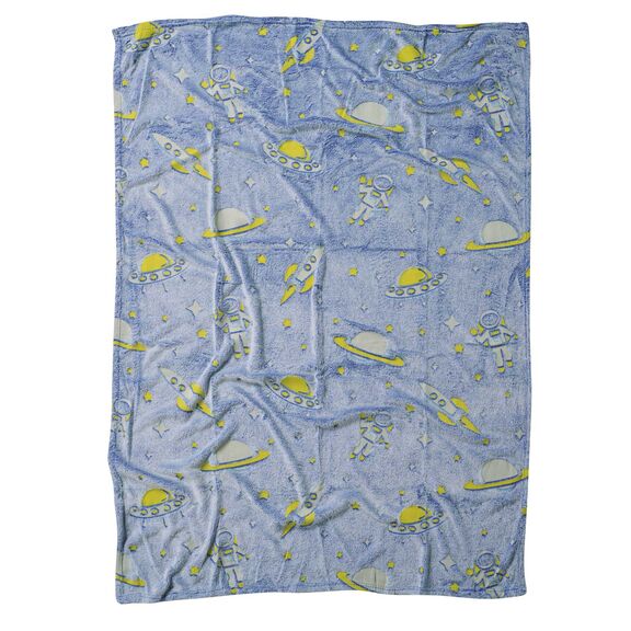 DAS BABY ΚΟΥΒΕΡΤΑ FLEECE 110Χ150 RELAX 4863 ΚΙΤΡΙΝΟ, ΜΠΛΕ