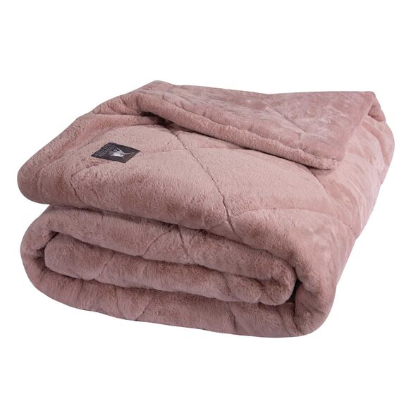GREENWICH POLO CLUB ΚΟΥΒΕΡΤΟΠΑΠΛΩΜΑ RABBIT  FAUX FUR ΥΠΕΡΔΙΠΛΟ 3445 NUDE