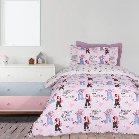 Das Kids σετ Σεντονια Μονα 4940 Grey, Pink